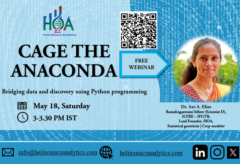 🎉 Unlock the power of Python in our FREE webinar: 'Cage the Python - Bridging Data and Discovery with Python Programming' 📊

🗓️ Date: Saturday, May 18th 
🕒 Time: 3:00 PM - 3:30 PM IST

Don't miss out! #FreeWebinar #PythonProgramming #DataDiscovery 🚀