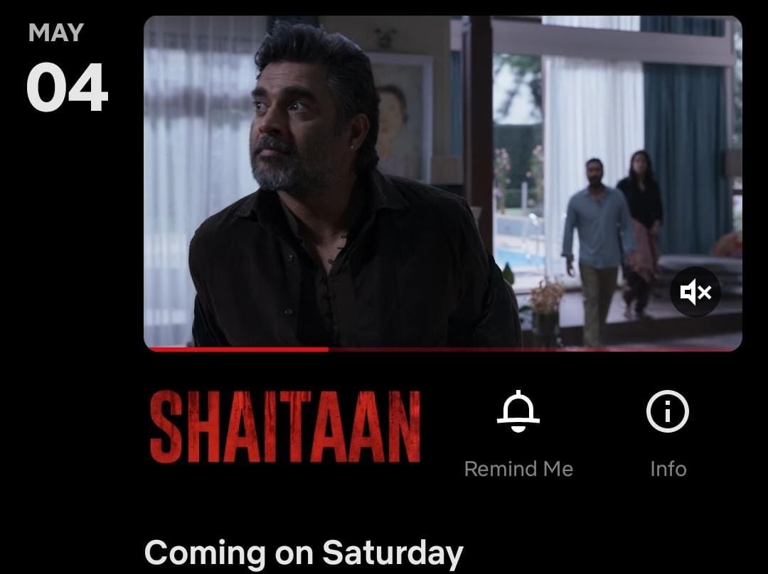 #Shaitaan Coming to Netflix from Tonight... #ShaitaanOnNetflix #AjayDevgn #RMadhavan #Jyothika