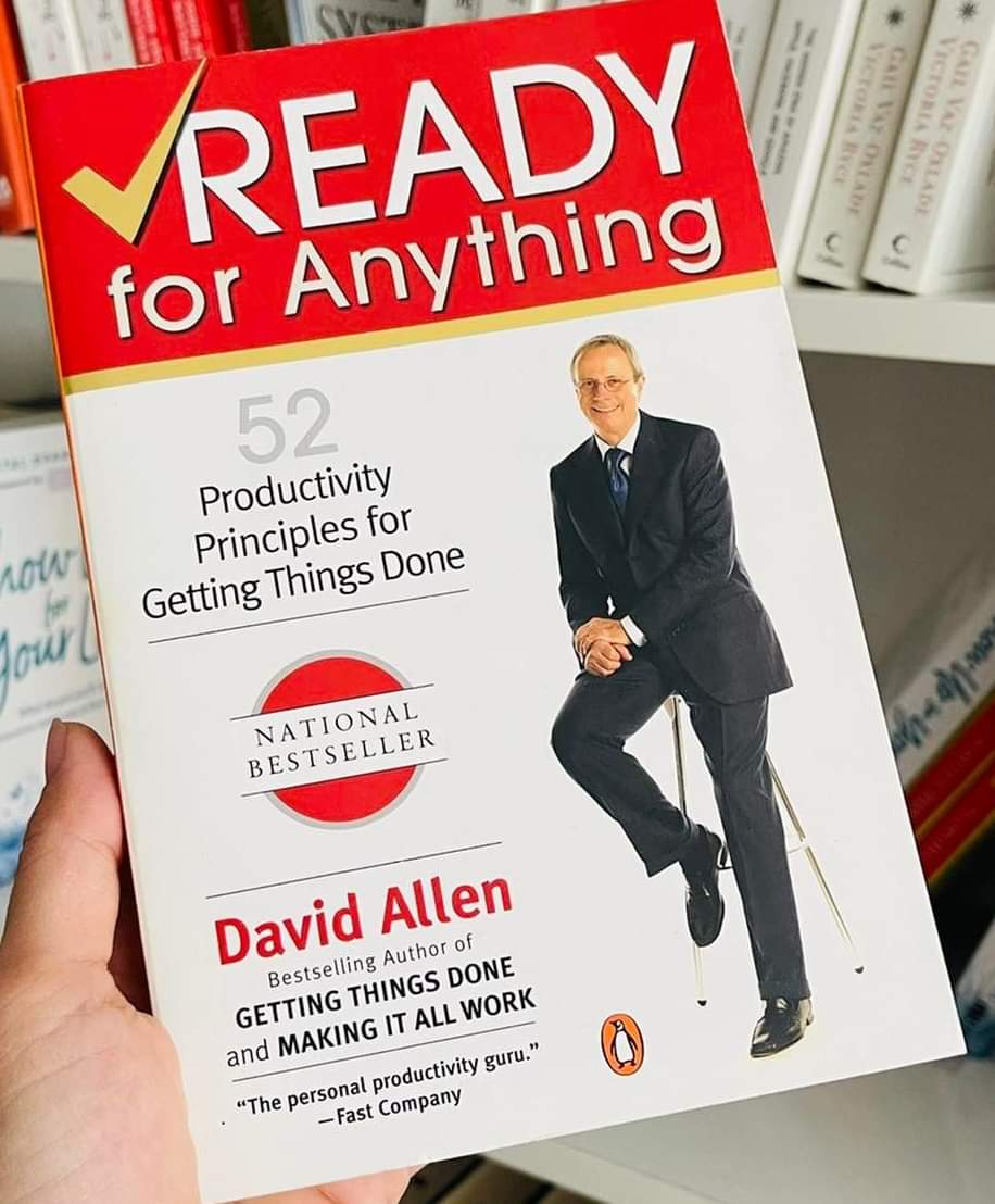 Ten Lessons from the book: Ready for Anything: 52 Productivity Principles for Work and Life by David Allen:

#DavidAllen 
#ReadyforAnything 
#DrSureshKPandeyKota
#DrVidushiSharmaKota
#SuViEyeHospitalKota
#SuViEyeHospitalLasikLaserCenterKota
