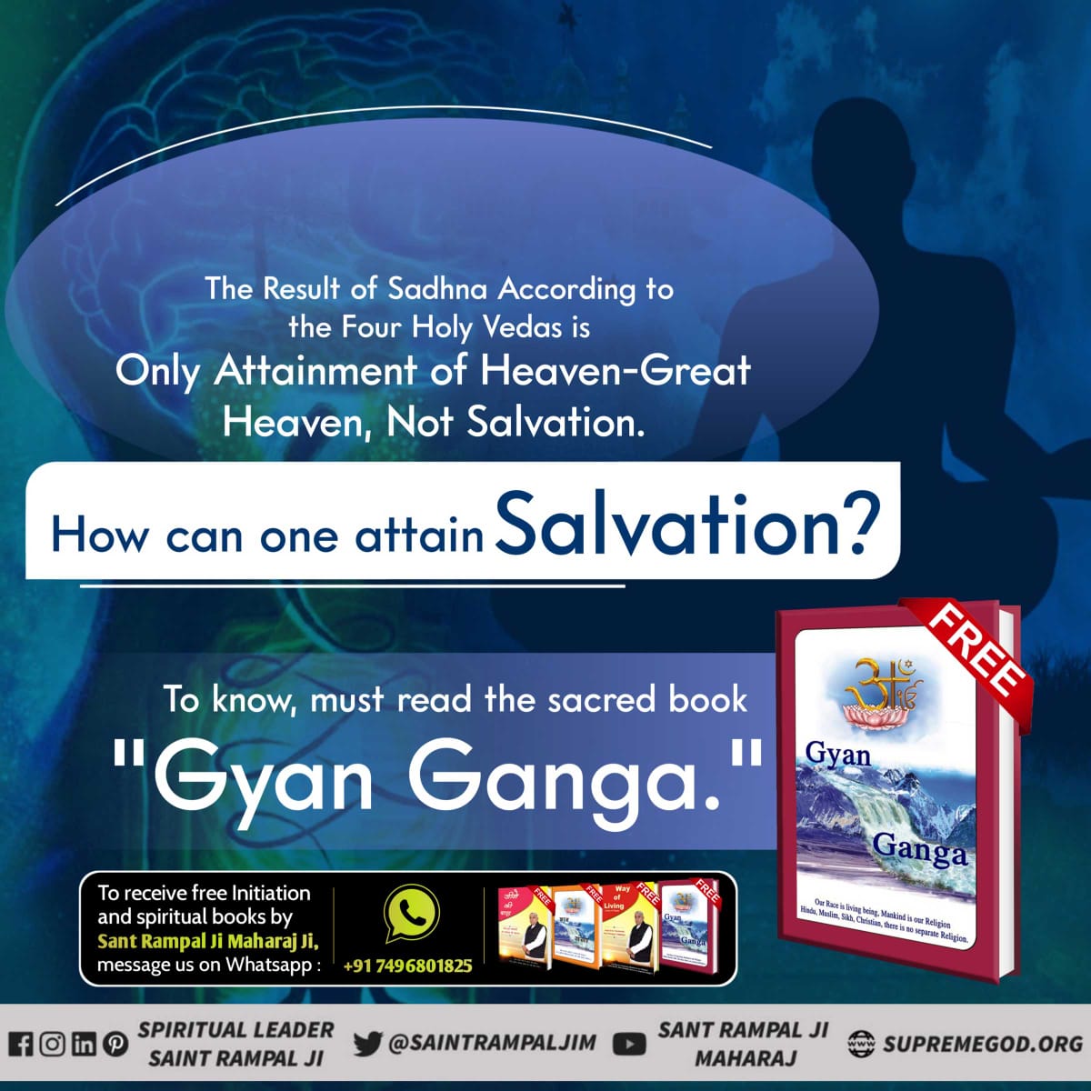 #GodMorningFriday
#ऐसे_सुख_देता_है_भगवान
The Result of Sadhna According to the Four Holy Vedas is
Only Attainment of Heaven-Great Heaven, Not Salvation.
How can one attain Salvation?
Visit our YouTube Channel: Satlok Ashram