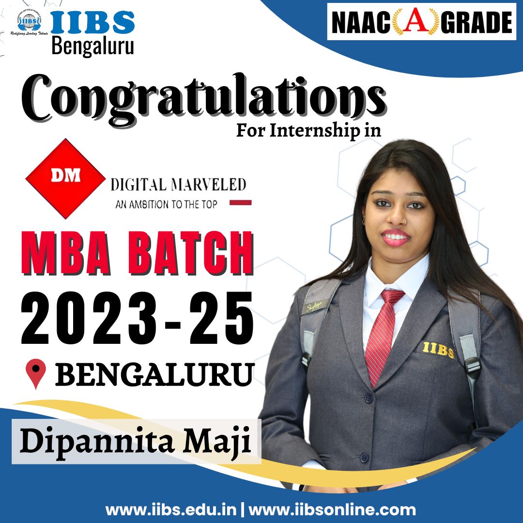 Congratulations to Dipannita Maji for securing a campus internship #opportunity at Digital Marveled from the #IIBS #MBA batch 2023-2025! We are incredibly proud of Dipannita's accomplishment.

#internship #internship2024 #DigitalMarveled  #placement #growth #bangalore #bengaluru