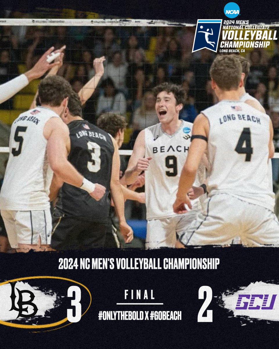 @LBSUAthletics @NCAAMVB REVERSE SWEEP ➡️ CHAMPIONSHIP MATCH 🏐🏆

@LBSUMVB gets the reverse sweep victory over the 'Lopes to advance to the NC Men's Volleyball Championship!

#OnlyTheBold x #GoBeach x #NCAAMVB