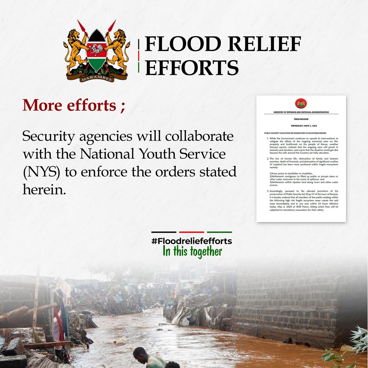 The positive response to Cabinet directives on riparian reserve relocation signifies a shared commitment to prioritizing citizen safety and environmental sustainability. Let's continue to work hand in hand to address the root causes of flooding and ensure the well-being of all…