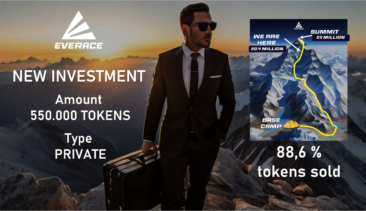 Everace private sale is almost completed.
#everace #Everest #BlockchainGaming
