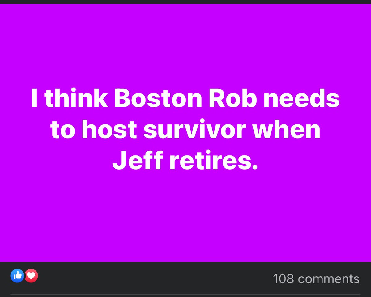 Facebook is something else

#Survivor