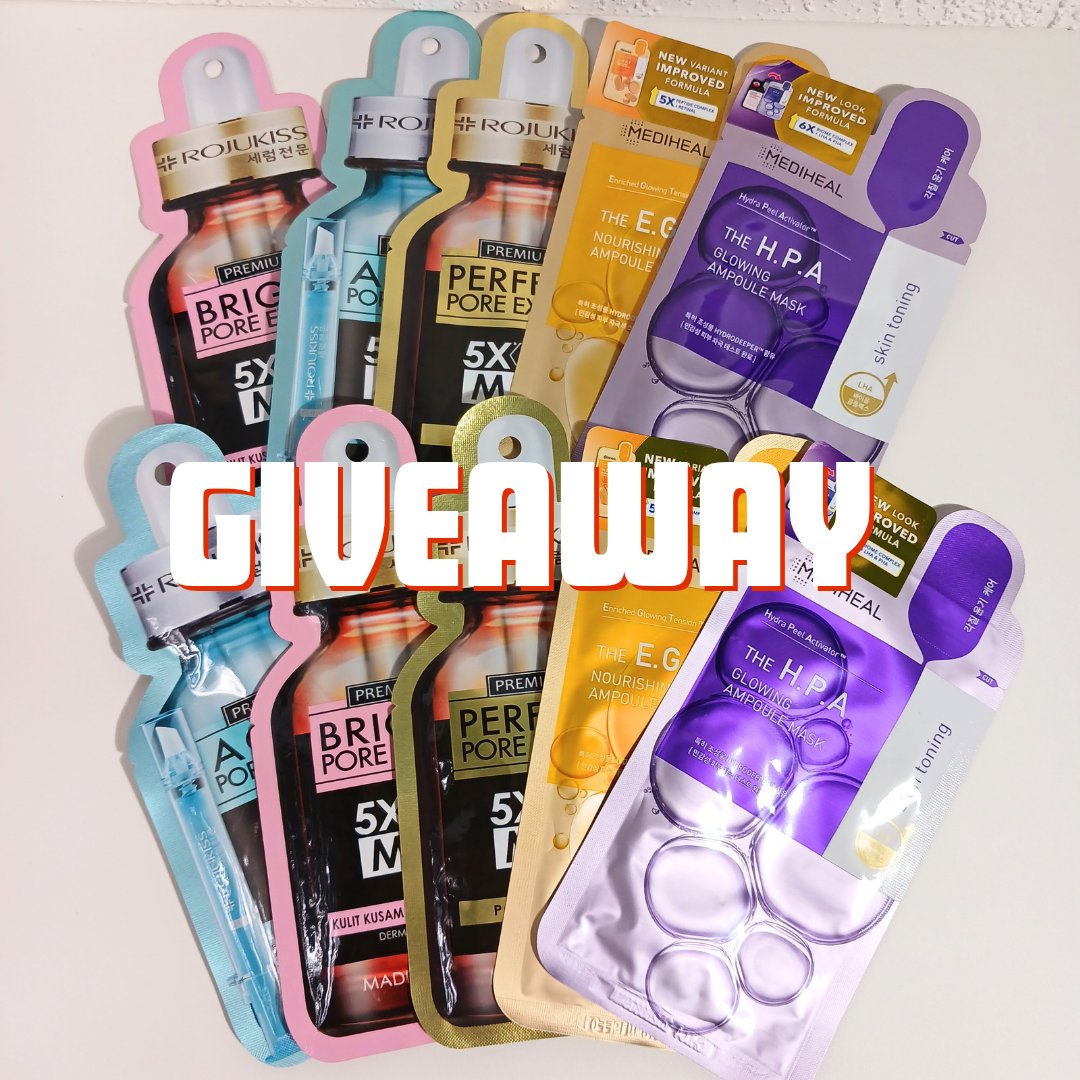 ✨ BISMILLAH, GIVEAWAY JUMAT BERKAH‼️
10 SHEETMASK UNTUK 2 ORANG YG BERUNTUNG MASING² DAPAT 5PCS 

📌 Rules:
1. follow aku @devymaurer 
2. RT & ❤️tweet ini
3. RT & ❤️thread di bawah

Reply DONE + DOMISILI 

END 10 MEI‼️
*NO FOLLOW UNFOLLOW

#Giveaway #GiveawayAlert #ZonaGiveaway