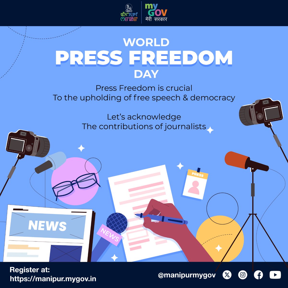 Hearty greetings to all the journalists who are working day and night to ensure transparency & accountability, creating an informed society and shaping public opinions as being the Fourth Pillar of Democracy on World Press Freedom Day.