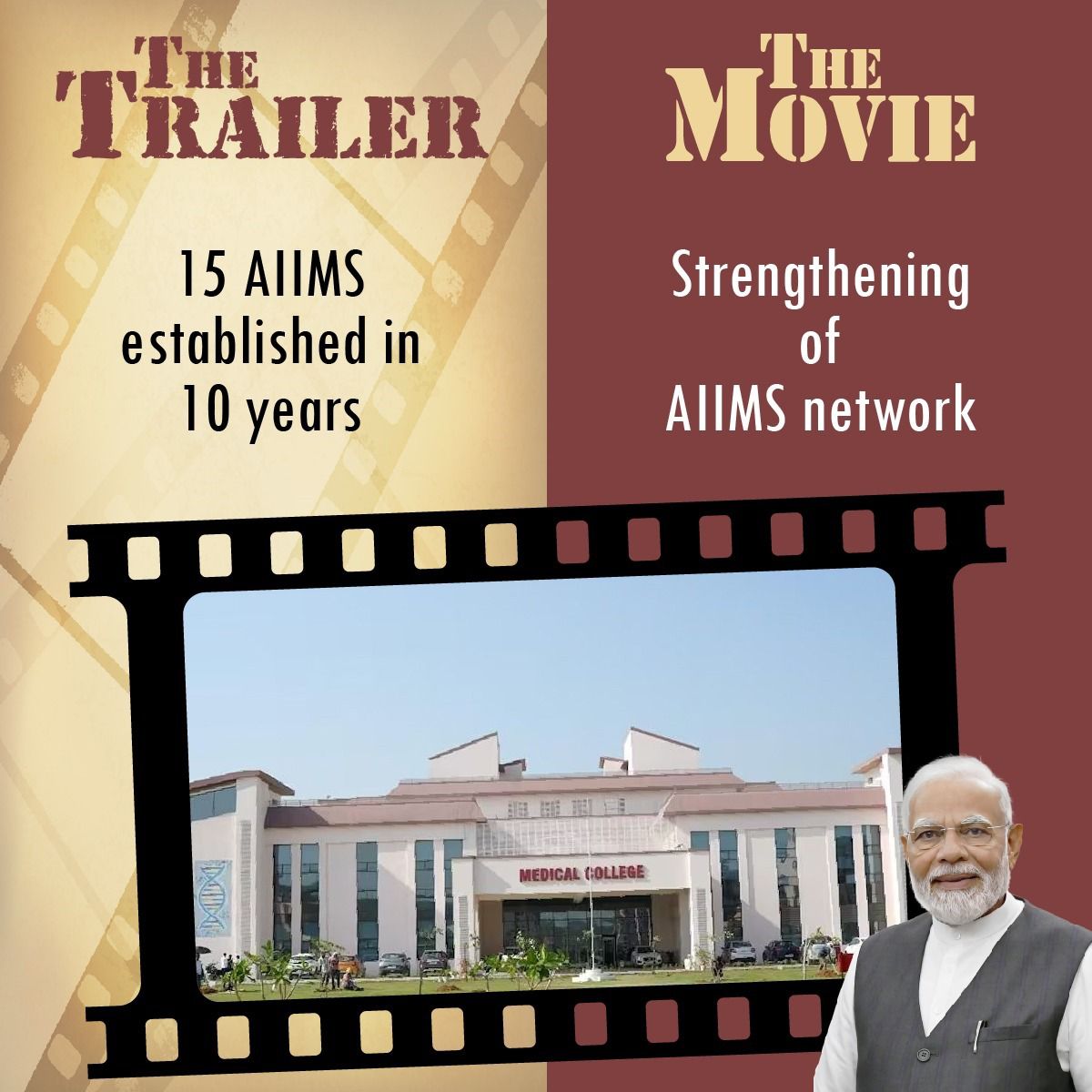 Bharat got 15 AIIMS within just a decade... 𝐏𝐢𝐜𝐭𝐮𝐫𝐞 𝐀𝐛𝐡𝐢 𝐁𝐚𝐚𝐤𝐢 𝐇𝐚𝐢! 🪷 #AayegaToModiHi #PhirEkBaarModiSarkar