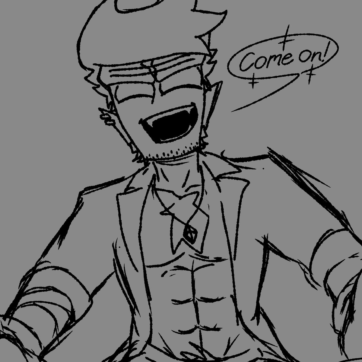 “What’s up?…Hm?
…You want to hug me?”
(This is just a doodle I drew for a change)