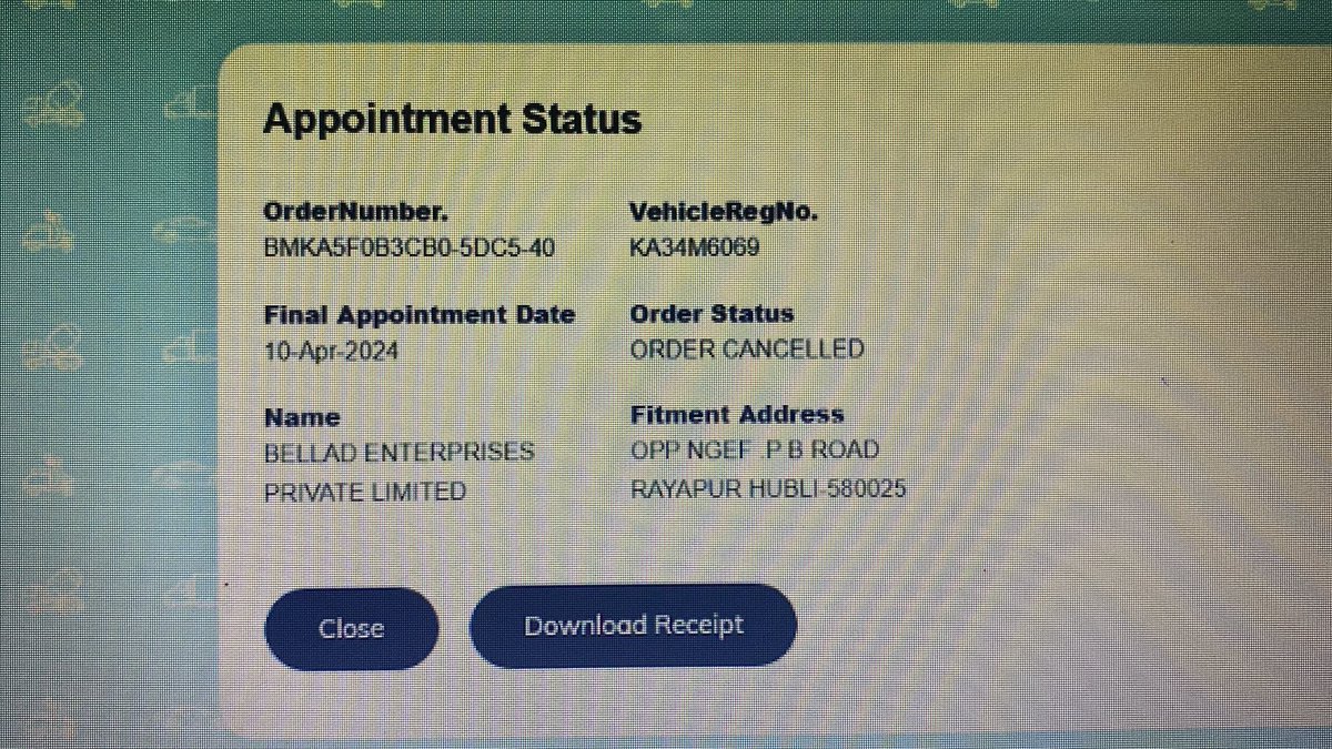 ride_46r's tweet photo. Hsrp number status been cancel booking no BMKA5F0B3CB0-5DC5-40 no proper contact details in portal all number are fake . Costumer support numbers 8929722201 , we are not getting response even through mail communication @tdkarnataka @osd_cmkarnataka any leads will be appreciated https://t.co/mxjFm05AfN