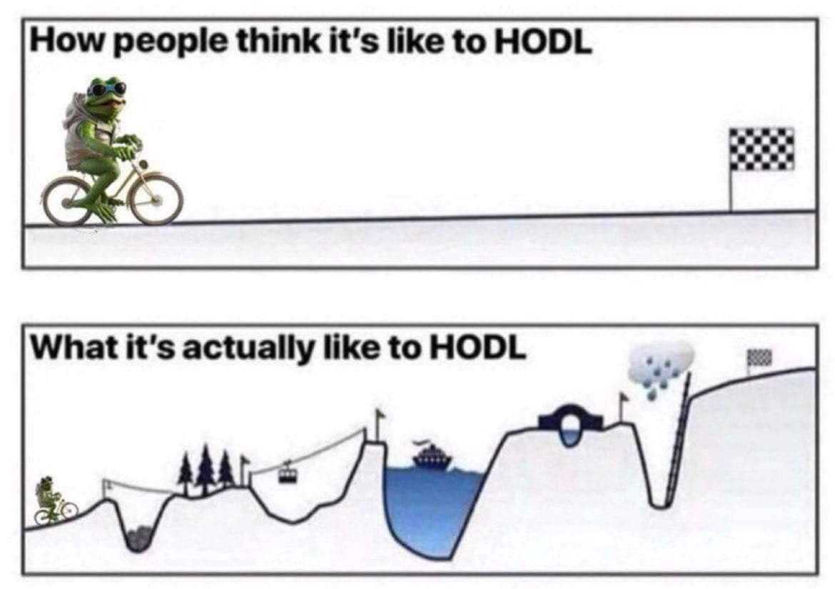 Holding is not easy, but it's worth it. 

Panic sellers never become millionaires in crypto.