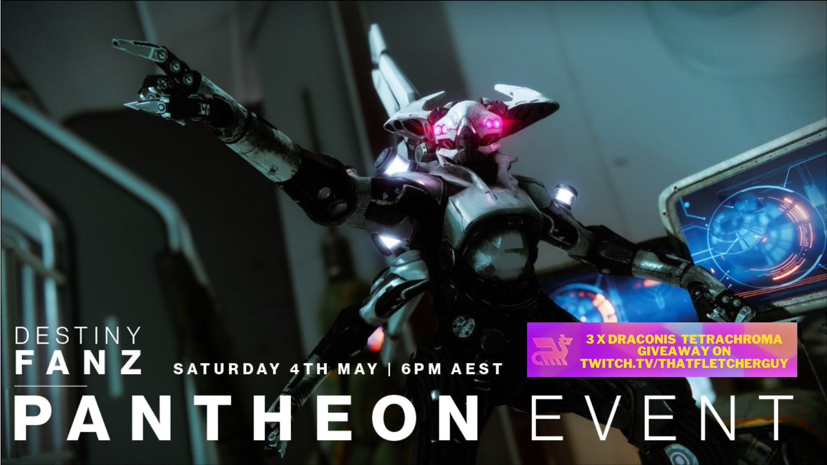 Let's be BRAVE and take on the Pantheon with a shiny arsenal. Emblem giveaways will be live so check out my team for extra chances! Links in comments! When 👇 Saturday 4th of May, 6pm AEST/8pm NZST Where 👇 Twitch.tv/Thatfletcherguy #destinyFANZ @DestinyGameANZ