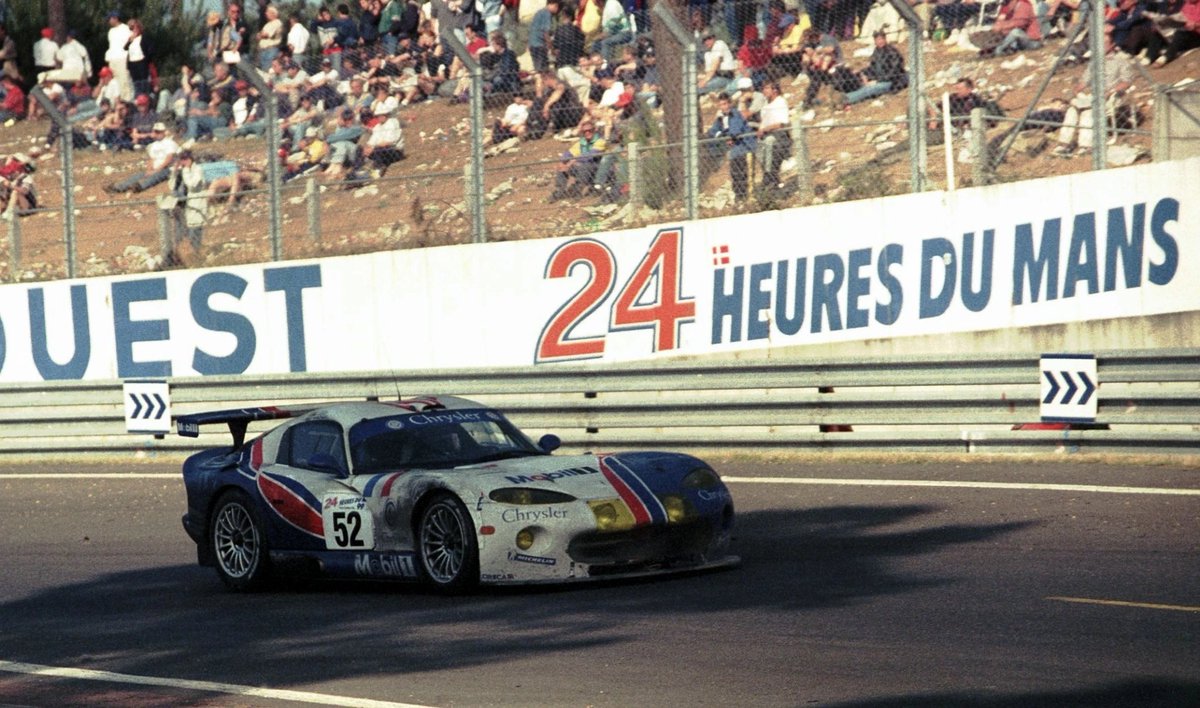 Tommy Archer / Mark Duez / Justin Bell, Chrysler Viper GTS-R.
24 Hours of Le Mans, 1999.
 
#Endurance #LeMans #LeMans24 #Archer #Duez #Bell #Chrysler