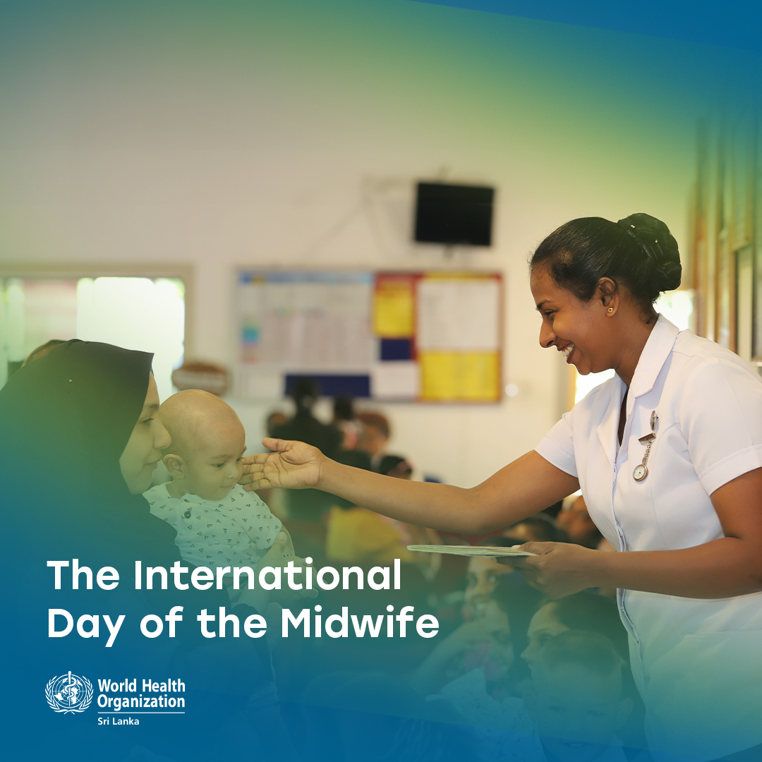 Today is The International Day of the #Midwife! In 2023, 82% of pregnant women were registered for antenatal care before 8 weeks of gestation. Let's celebrate the dedicated service of midwives! @WHOSEARO @MoH_SriLanka