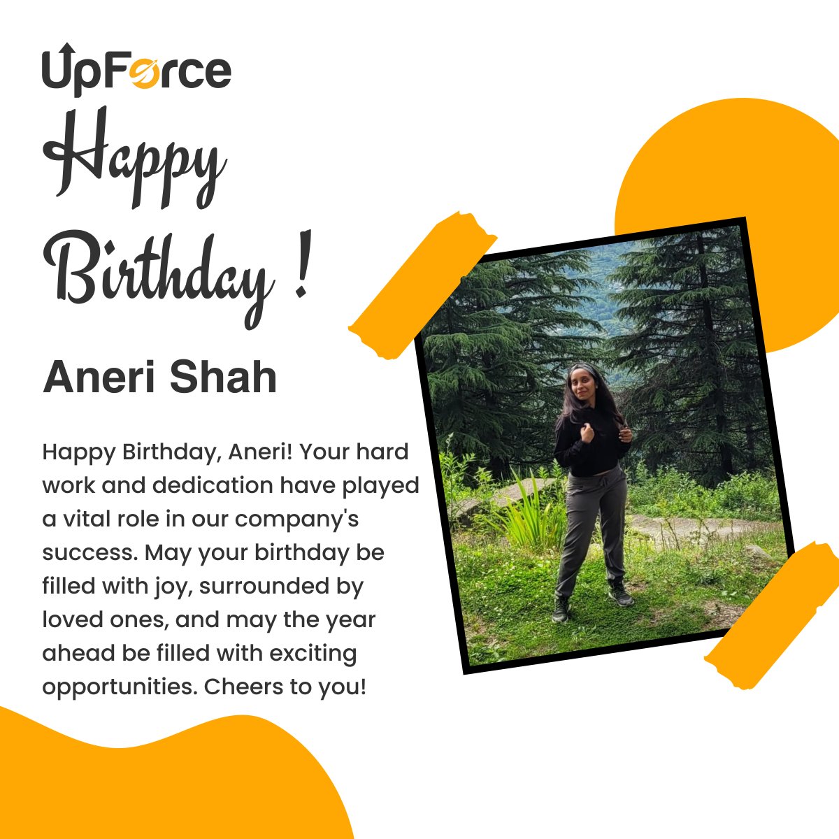 Cheers to another year of growth, success, and joy!  Happy Birthday to our incredible team member at UpforceTech! Your dedication and hard work are truly appreciated. Here's to making more memories and achieving greater milestones together. 🎂🥳 #TeamUpforce #BirthdayCelebration