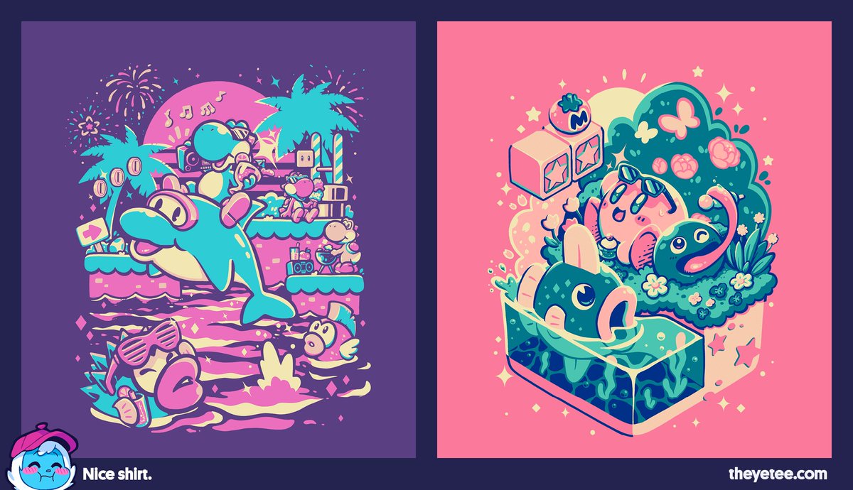 NEW! We’ve got Beach Party and Summer Hangout both designed by @pixeleyebat both #dailytees available for 24 hours only at theyetee.com