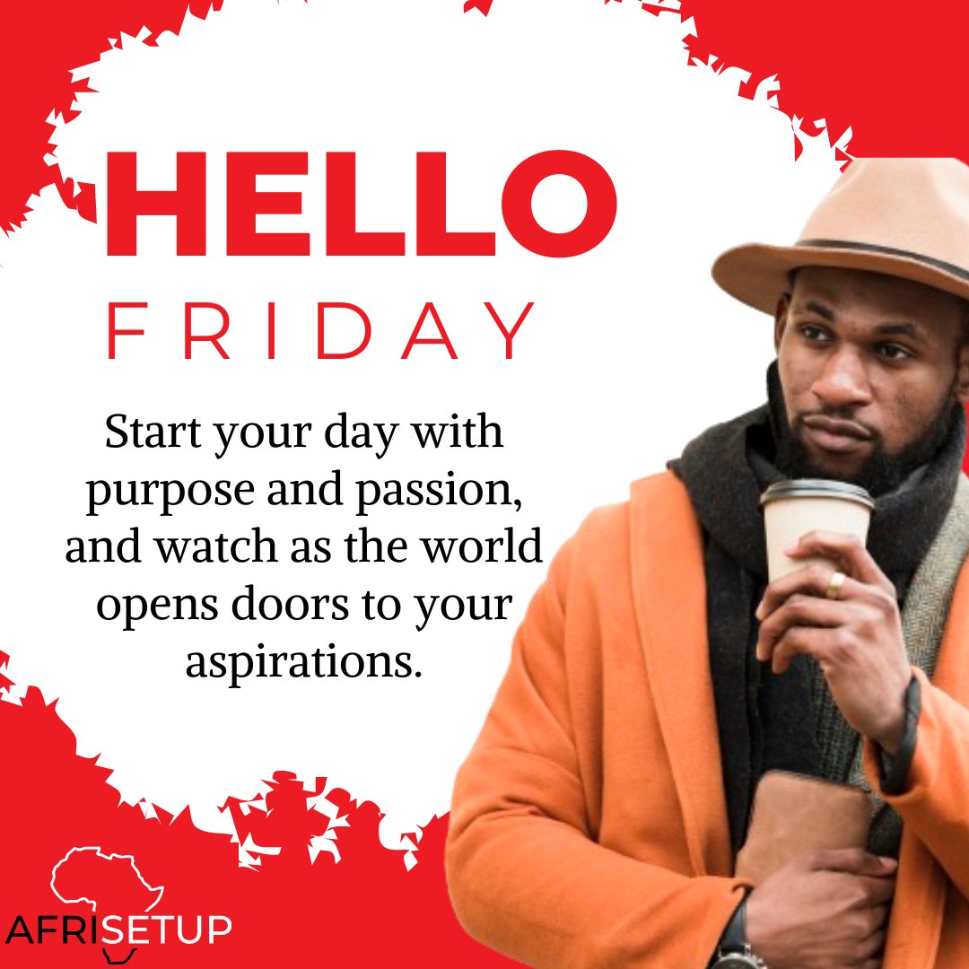 Start your day with purpose and passion 🙃

#FridayFeeling #WeekendVibes #FriYay #TGIF #CheersToTheWeekend #HappyFriday #FridayMood #FriNally #FridayFun #WeekendIsHere