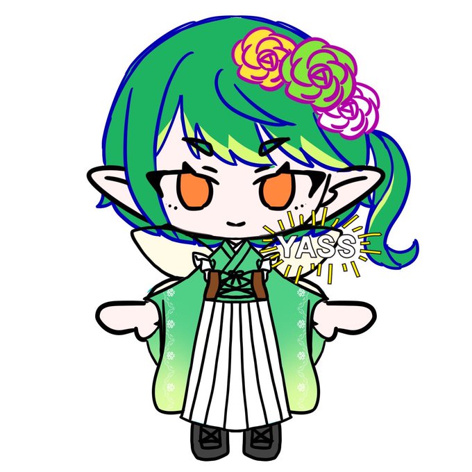 「hair ornament hakama skirt」 illustration images(Latest)