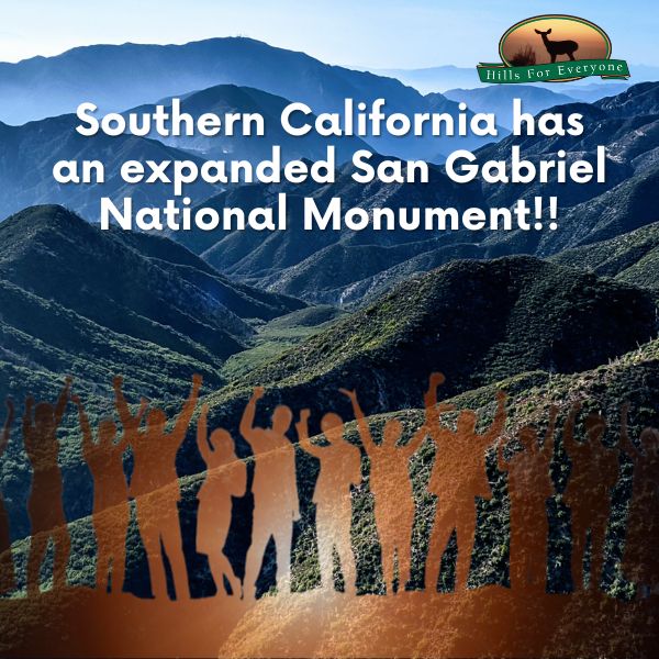 👏Thank you @SenAlexPadilla @SenLaphonza @RepJudyChu for championing the expansion of the San Gabriel Mountains National Monument! @POTUS heard your call to action and delivered!! 🗻#SanGabrielMountainsForever