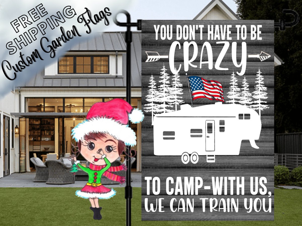 You Don't Have to be Crazy to Camp with Us, We'll Train You! 🌟

toostinkincute.com/products/you-d…

#CampingLife #NatureLovers #AdventureAwaits #ExploreMore #GetOutside #GardenFlag #CampingFlag #CampFlag #TooStinkinCute