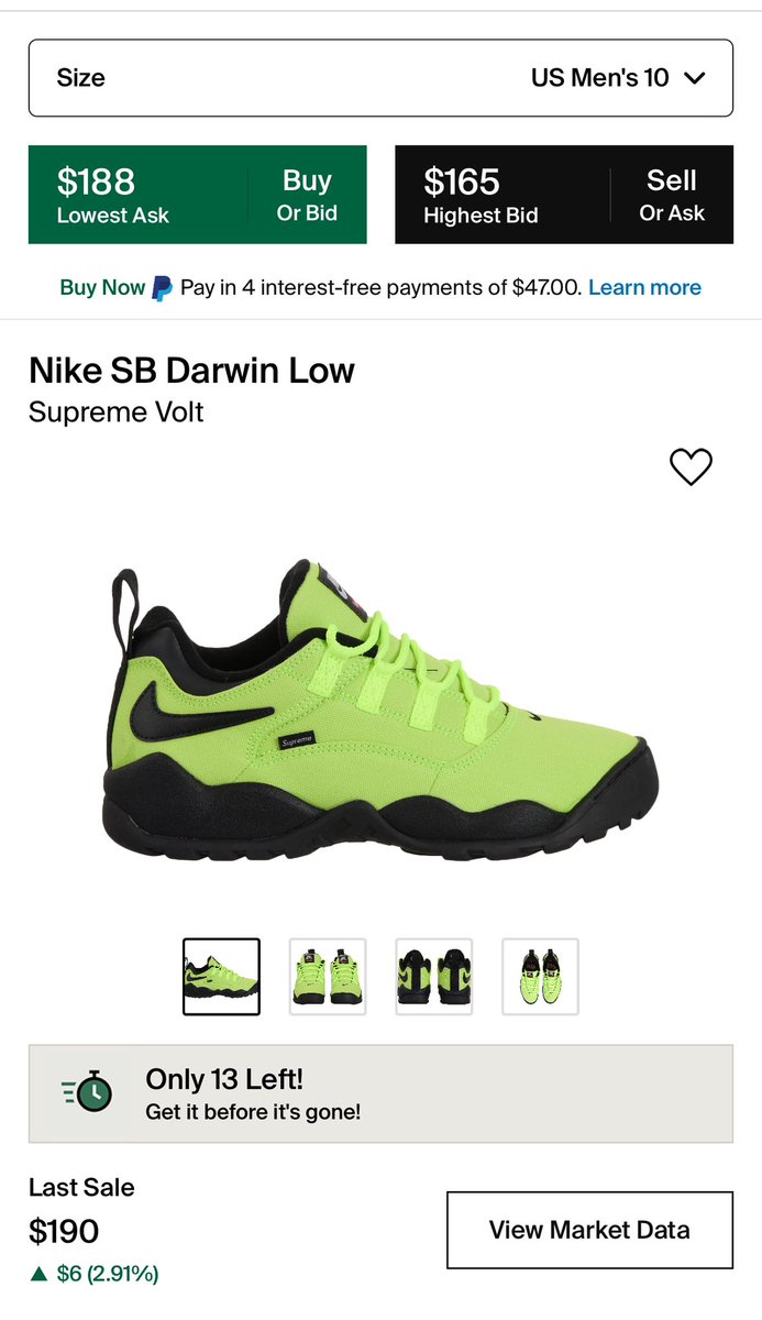justfeats's tweet photo. Need size 10 in each pair of Supreme Darwin’s 

Paying $200 each. 

I’ll go $220 on camo 

RTs appreciated 🙏🏽 https://t.co/Wy83PEzWYP