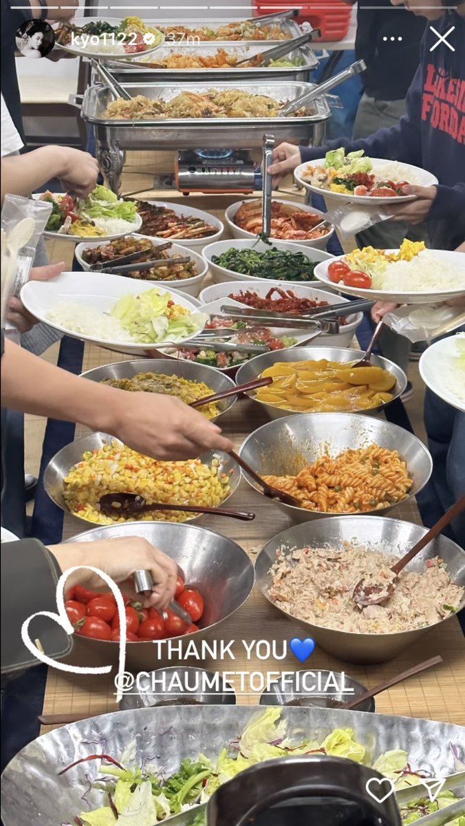 #Chaumet’s food support to #SongHyeKyo through the years for filming Encounter, Now We Are Breaking Up and #BlackNuns 

It’s always a buffet! Thank you Chaumet for loving our Kyo 💙💙💙