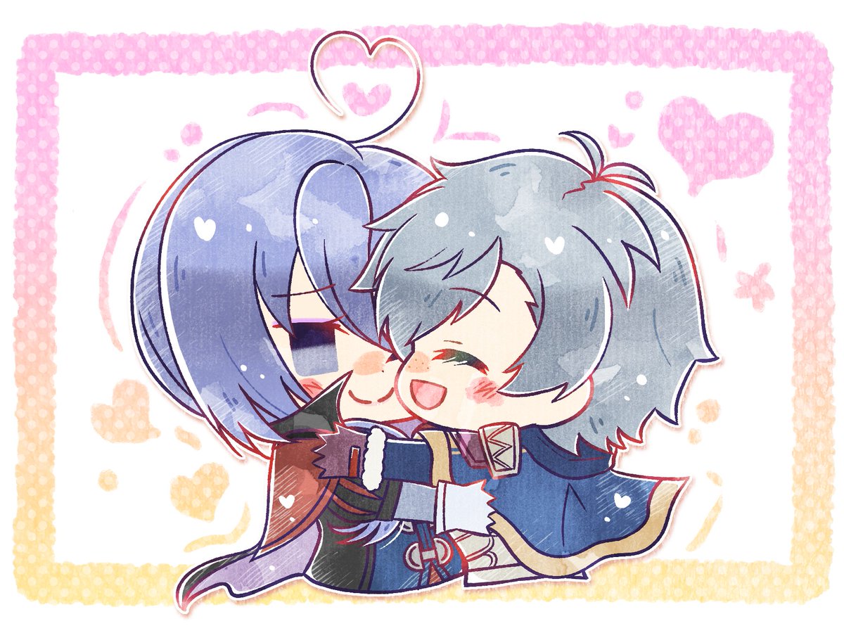 ぎゅーっ💜💙