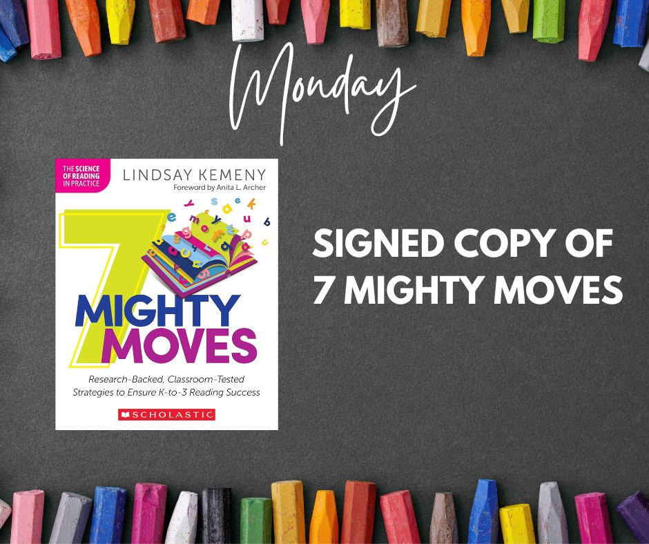 LindsayKemeny's tweet image. Happy Teacher Appreciation Week! This week is ALL about amazing educators who make a difference every day! To celebrate, I'm giving away a prize EVERY SINGLE DAY this week! Today's prize is a signed copy of 7 Mighty Moves! To enter:
1. Follow me
2. Retweet this post
🇺🇸only