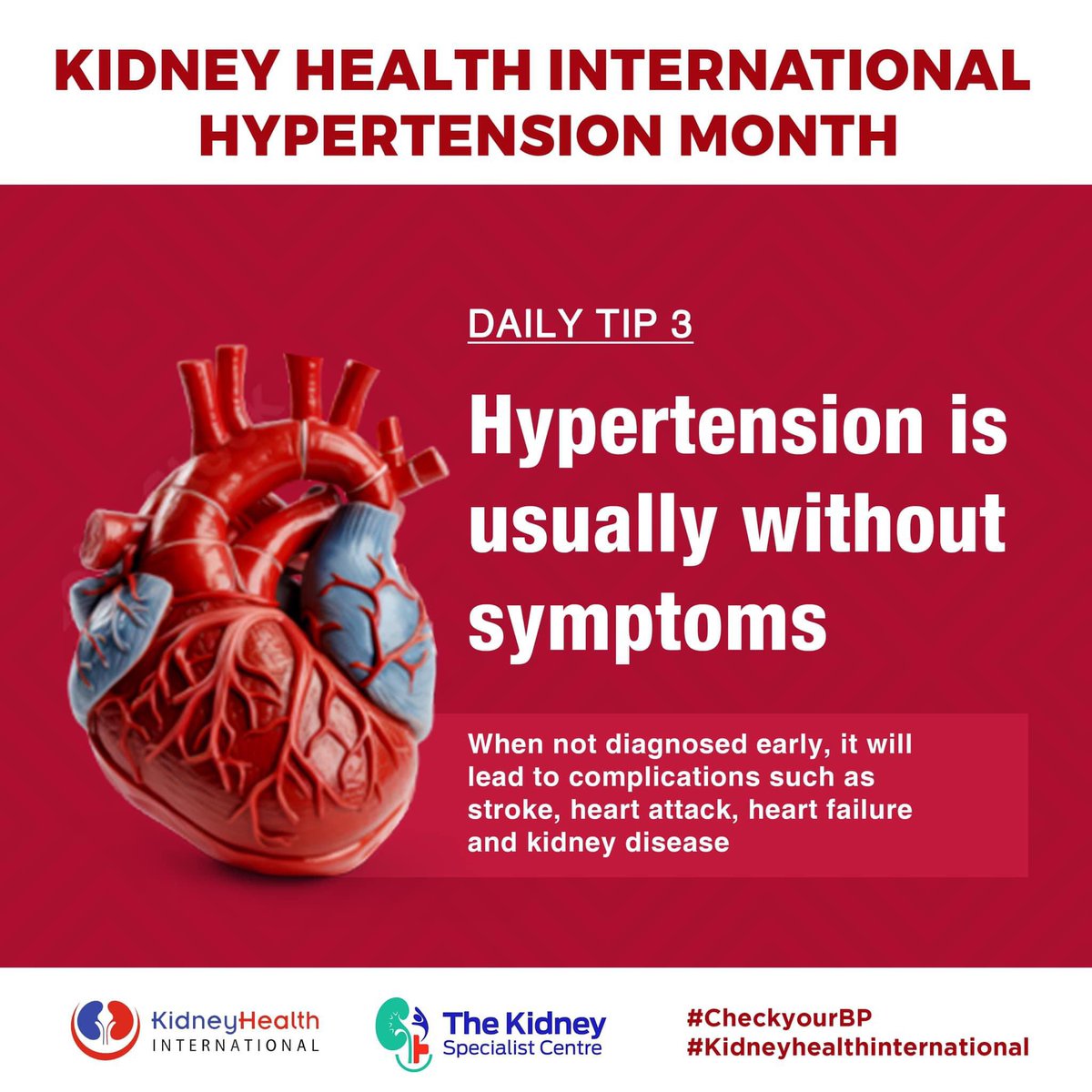 This is the main reason why you should get your blood pressure checked as soon as possible. Have you checked it yet? @AfricanAFRAN @worldkidneyday @ISNeducation @ISNkidneycare @ncdalliance @utvghana #kidneyhealthinternational #HypertensionMonth #CheckYourBloodPressure