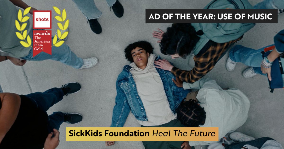 GOLD Winner for Ad of the Year: Use of Music @sickkids Heal The Future @cossette @Spyfilms @WaveStudios #IsaacMatus @vapormusic #shotsawards

shotsawards.com/showreel/view/…