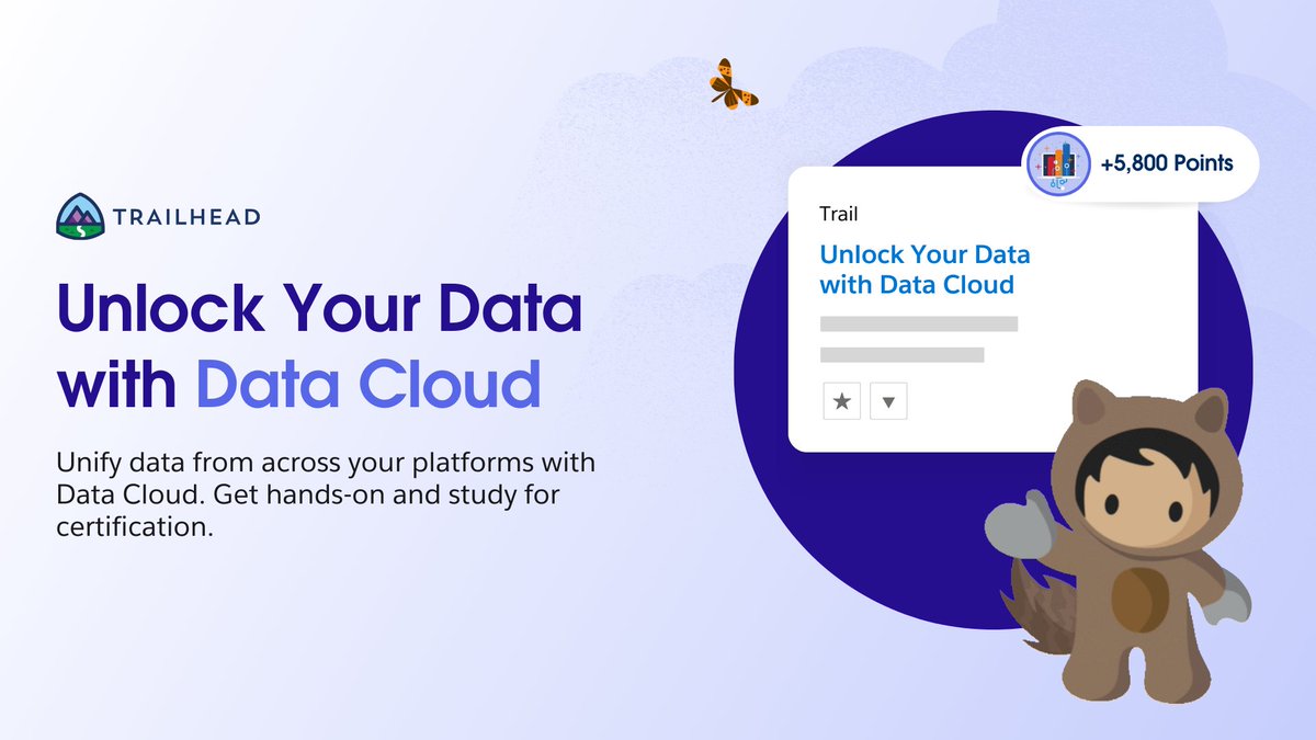 Take our newest interactive trail on @Trailhead  to learn how Data Cloud works — from setup to security features and optimizing Data Cloud; this trail has 10+ hours of deep technical learning, including hands-on practice and instructor-led videos. 
sfdc.co/LIuEs
