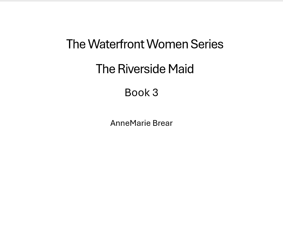 I'm diving into the Waterfront Women Series to start writing book 3. Studying my maps and notes from The Waterfront Lass and The Dock Girl's Shame to familiarise myself again of the Wakefield waterfront. The Riverside Maid is Fliss's story and we catch up with Meg and Lorrie!