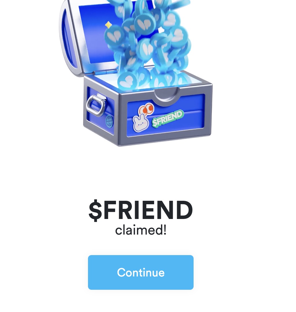 friend tech 开盘了现在价格浮动大一会8 一会12 之前有积分的是1:1换币，第一次解锁10%  我已经领到了领币：https://t.co/NevMnCHgsp