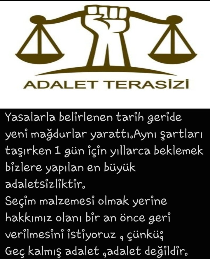 Bozulan Adalet terazisini düzeltin 
#KademeAnayasalHakkımız