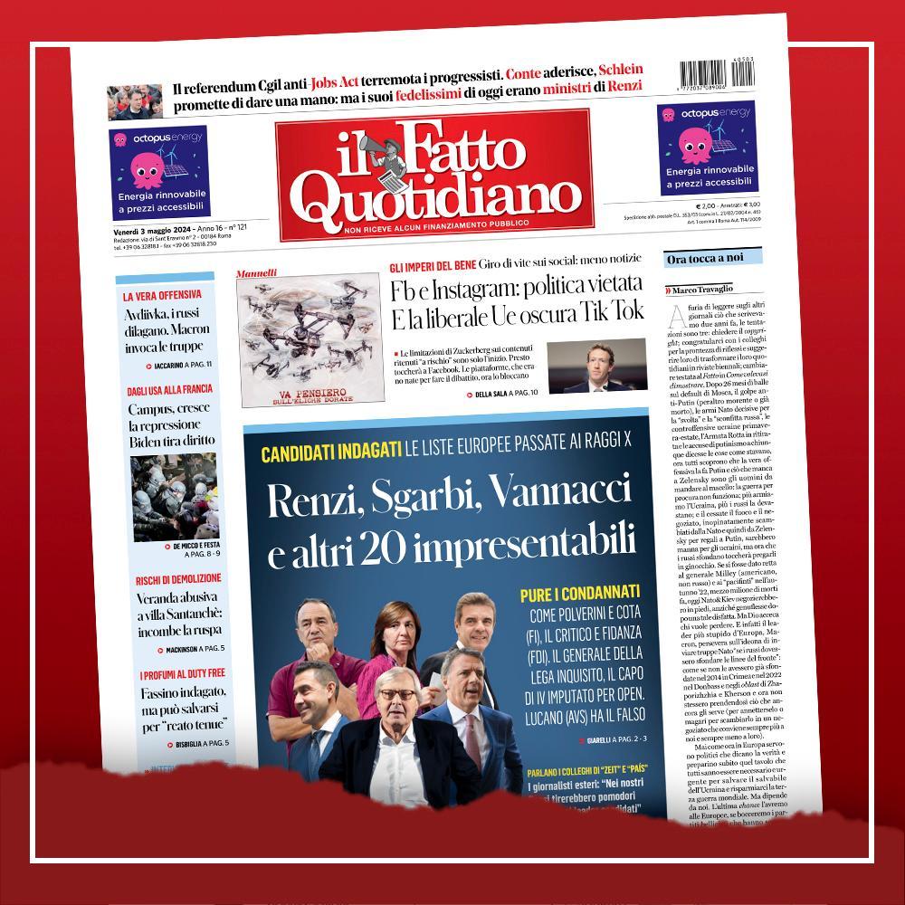 #Renzi, #Sgarbi, #Vannacci e altri 20 impresentabili. Leggi #IlFattoQuotidiano👉ilfat.to/3UjX42q