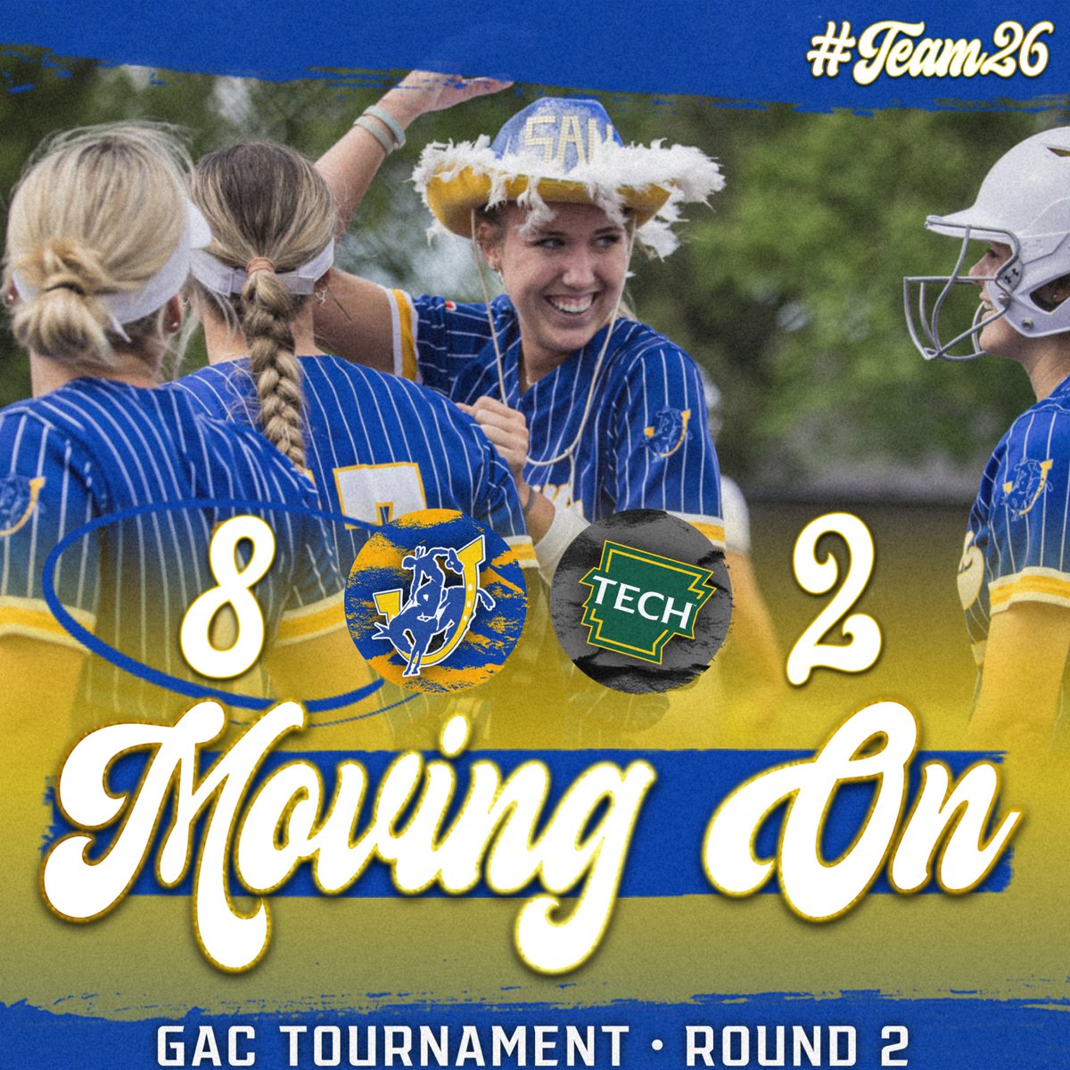 🤠🥎💥𝑻𝒉𝒆 𝑹𝑰𝑫𝑬 𝒂𝒊𝒏’𝒕 𝒐𝒗𝒆𝒓 𝒚𝒆𝒕

#team26 moves onto the semifinals of #theGAC Softball Tournament after an early offensive explosion to beat (5) Arkansas Tech‼️‼️ 

SAU will take on the (1) Oklahoma Baptist Bison tomorrow at 12:00 PM

#GoMuleriders #LetsRide