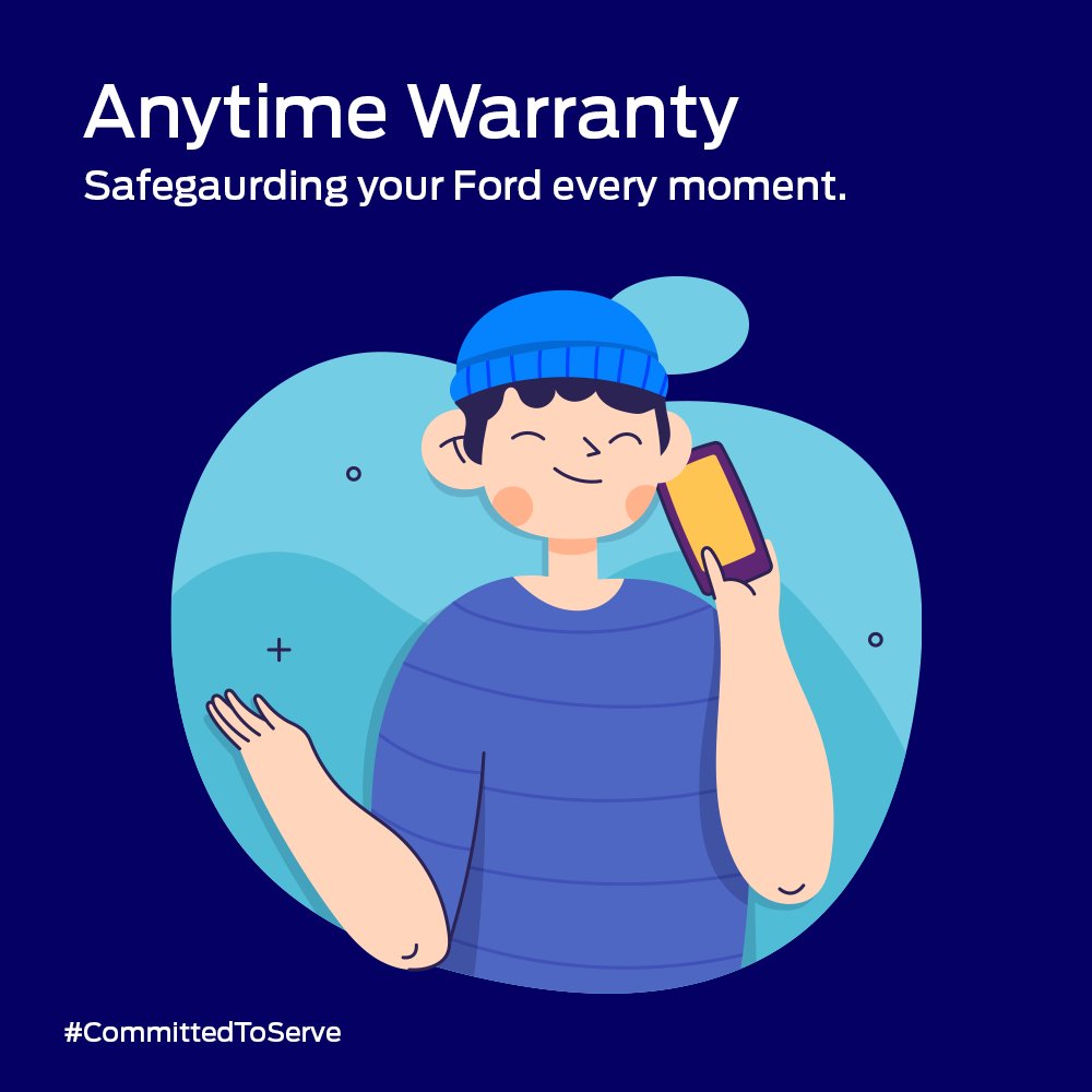 We're dedicated to always keeping your peace of mind. With Ford’s Anytime Warranty plan, get a unique warranty package and avail benefits of extended warranty even after the lapse of the Factory/Extended Warranty.

#CommittedToServe