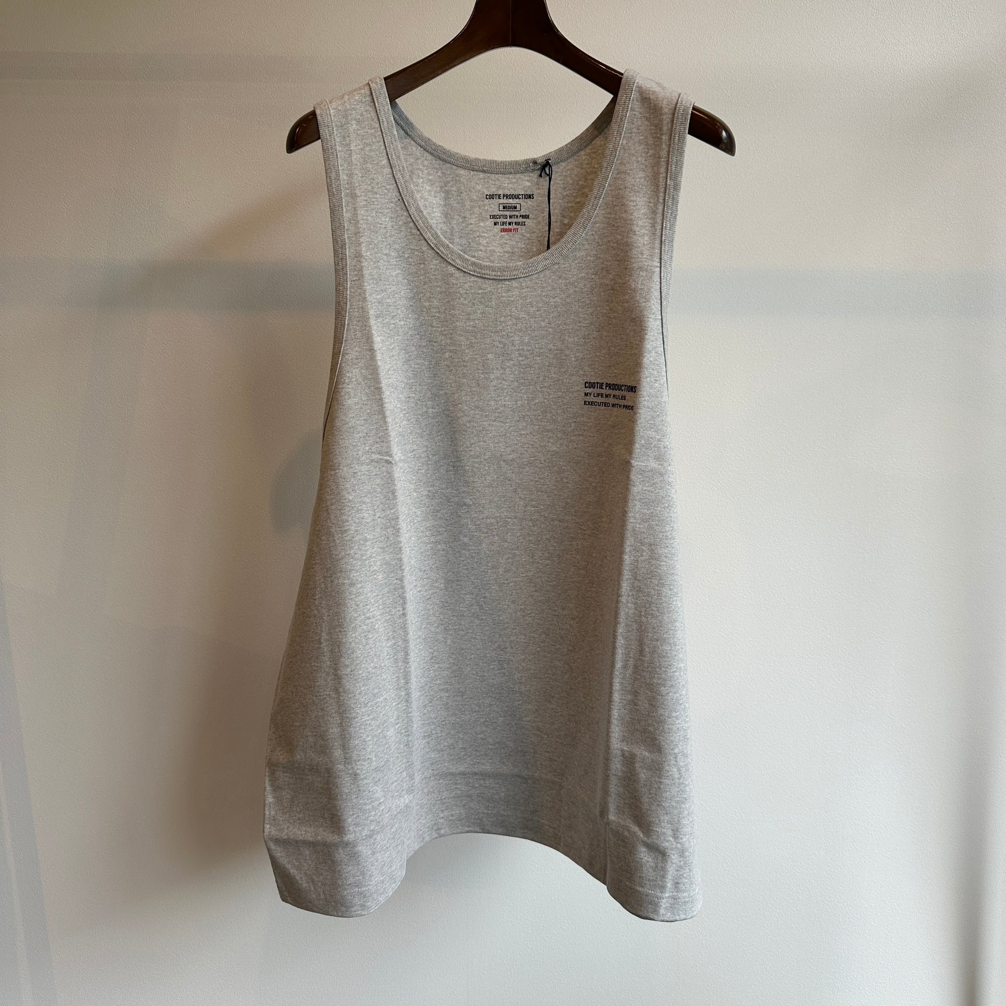 トップス COOTIE PRODUCTIONS Error Fit Tank Top COOTIE PRODUCTIONS Open End Yarn Error Fit Tank Top (Oatmeal)