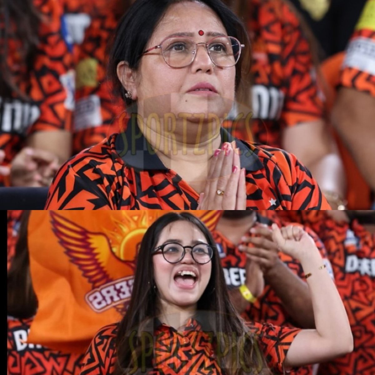 A special shoutout to Abhishek Sharma's mom and sister for being the heartbeat of SRH support! 🧡