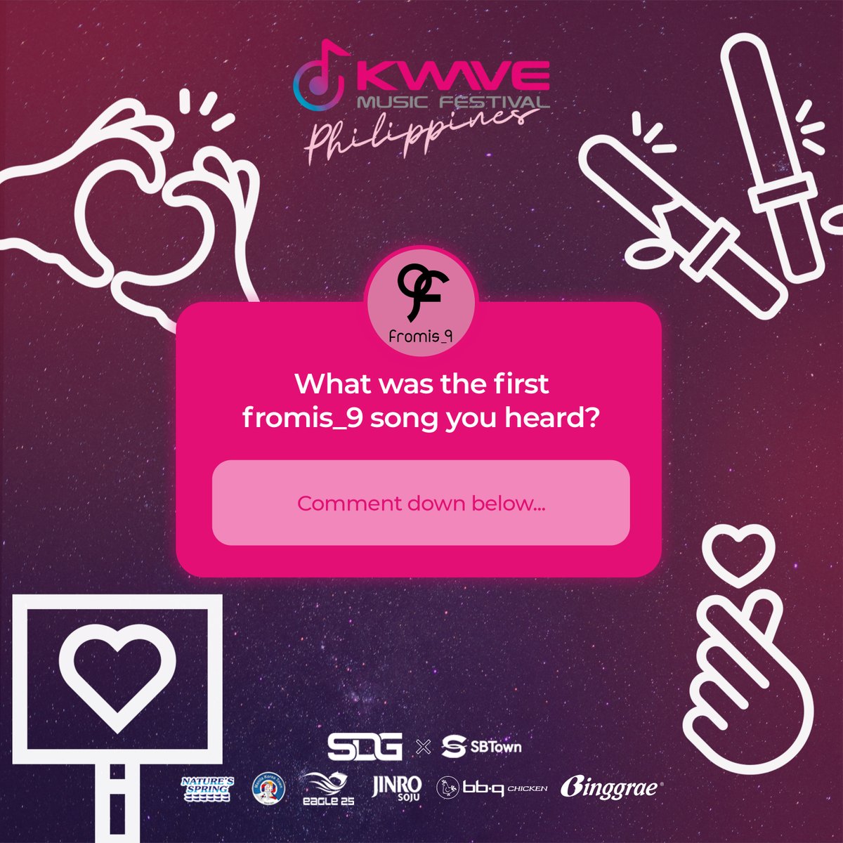 KWAVERS! Get ready for a wave of firsts!

Drop the first @realfromis_9 song that made your heart go boom boom below and manifest to hear them LlVE for the first time this May 11! 🎶

#fromis_9 #KWAVEPH #AbsolutelyLibre #KWAVEMusicFestival #BadmintonAsia #KWAVE