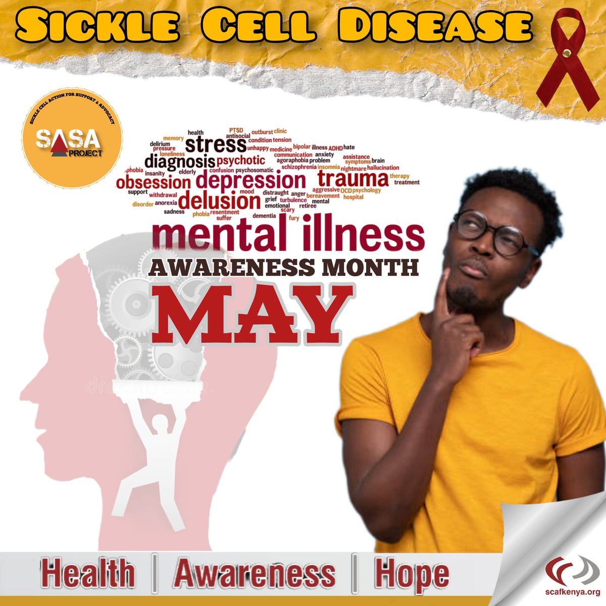 SCAFKenya's tweet image. Have you thought about the #MentalHealth intricacies affecting those around Persons living with #SickleCellDisease such as their #Caregivers, #Siblings &amp;amp; #Doctors handling them? 

Read more: facebook.com/share/p/sqSg9p… #MentalHealthAwareness #MentalHealth  #SickleCell #Mentalillness
