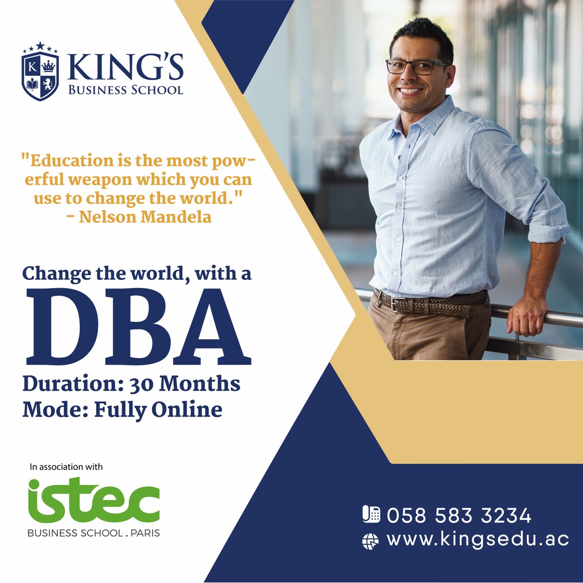 Experience personal growth, heightened self-confidence, enhanced leadership capabilities and much more with our DBA programme.  kingsedu.ac/istec-dba/

#DBA #doctorateofbusinessadministration #personalgrowth #selfconfidence #leadership #weekendworkshop #kingsbusinessschool
