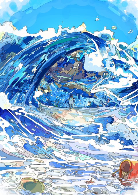 「waves」 illustration images(Latest)