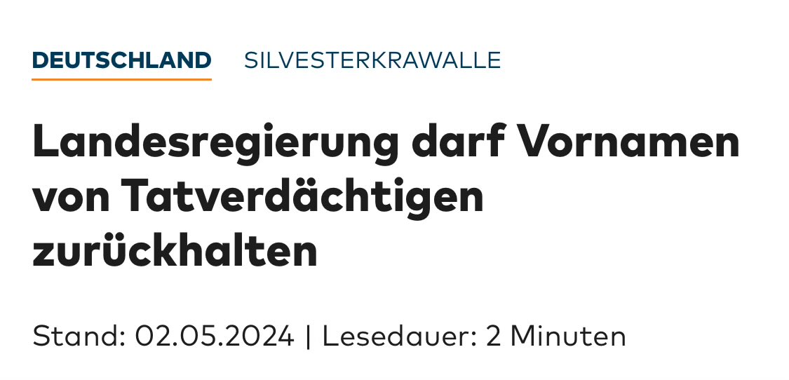 Die Altparteien machen sich nur noch lächerlich!
Warum sollte man die Vornamen nicht nennen? Natürlich weil wohl kein einziger deutscher Vorname dabei ist!
Für mehr Ehrlichkeit in der Politik:
#DeshalbAfD #AfD