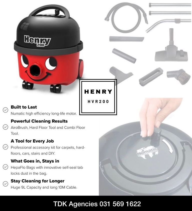 Our Numatic Henry vacuum cleaner is perfect for your home, office or warehouse. The most wanted &amp; reliable vacuum cleaner around.
@myhenrySA
<a href="/NumaticIntSA/">Numatic Int SA</a>