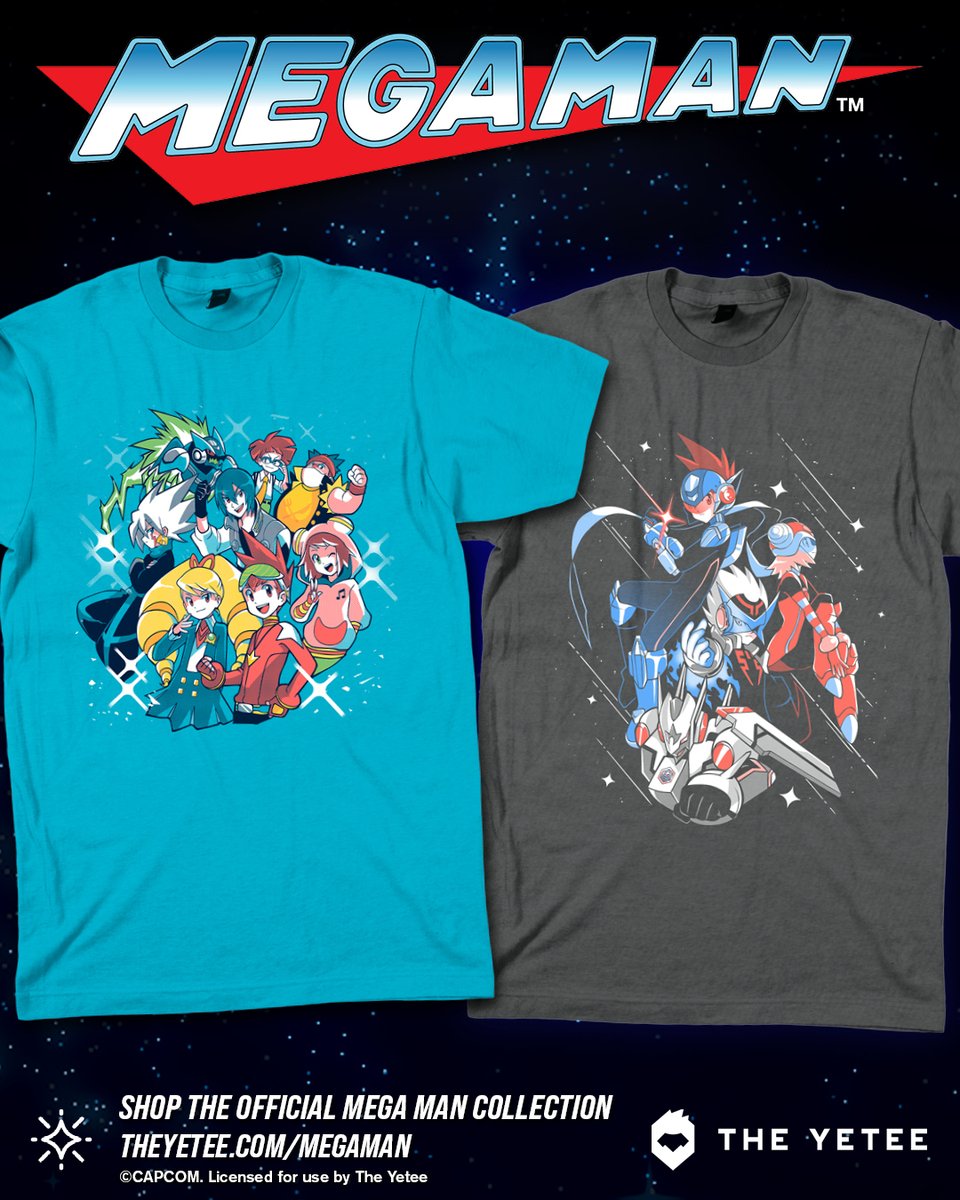 Mega Man Star Force t-shirts up at The Yetee bit.ly/4b4zDlj #ad