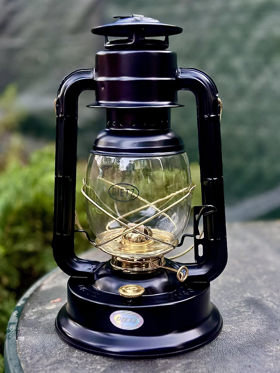 Yeah, my Dietz Oil Hurricane Lantern is so old school.  

I use a smokeless & odorless lamp oil in mine.  Great for Story Telling & Movie night.  These lanterns give off such a wonderful light and atmospheric ambience.  They’re also beautiful and nostalgic.  

Anyone else use um?