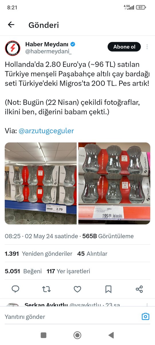 #mustafamuratbartın cevap verin mantıklı birşeyler söyleyin yazık be yazık @migros #market #zam