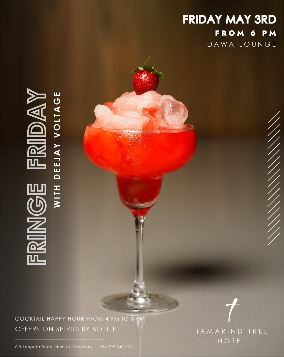 Shake Off the Week, Stir Up Some Fun:  This Friday, ditch the stress and mix it up with handcrafted cocktails and good vibes by our Dawa Lounge.

#FridayVibe #EnjoyToday