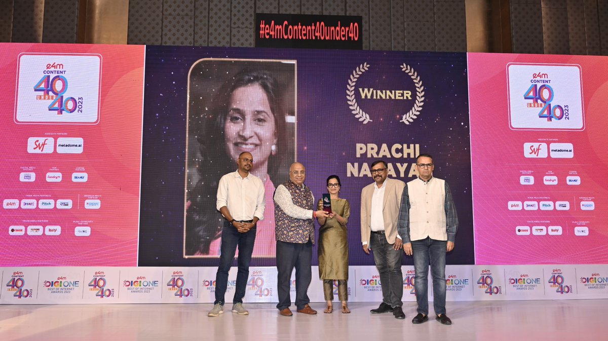 🎉 A huge round of applause for @NarayanPrachi, our Senior VP - Content at @HavasPlay #India on being honored with the @e4mtweets #Content40Under40 award! Kudos, Prachi! Continue inspiring us with your vision for innovative content. 💡 #HavasProud @Havas @HavasMediaGroup